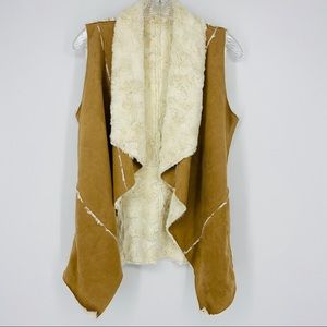 Double Zero Faux Leather Boho Vest Size S